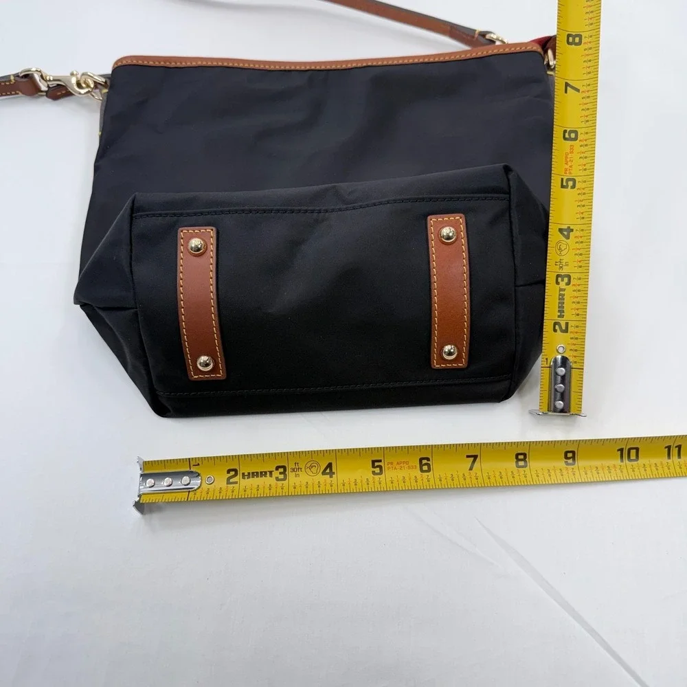 Dooney‎ & Bourke Wayfarer Small Hobo Crossbody Bag Nylon All Weather Black Purse